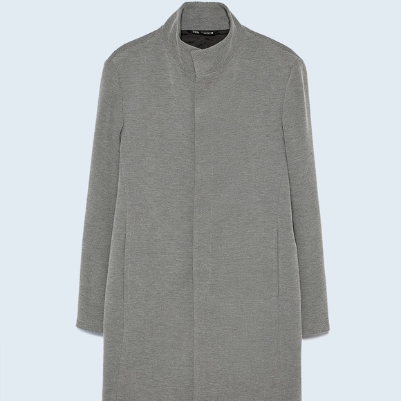 ZARA Straight cut coat with high collar - Picture 4 of 4